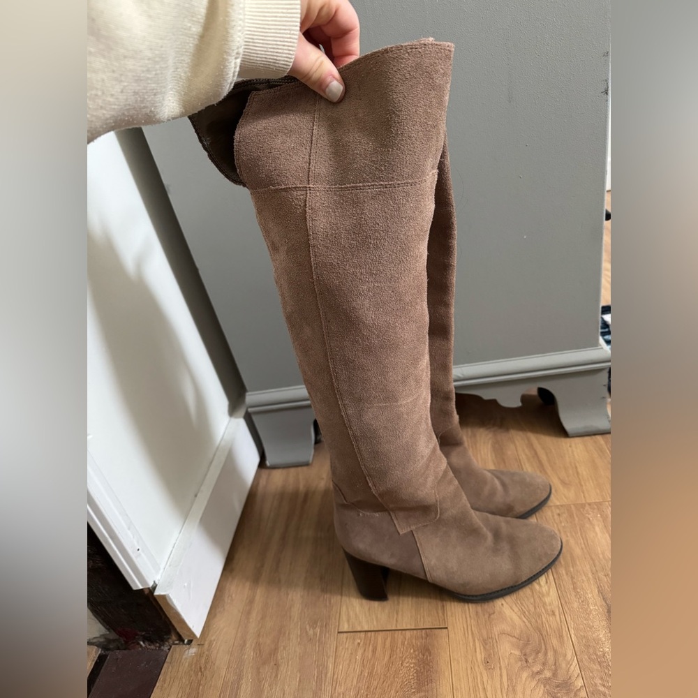 Nine West Suede Knee High Heel Boots